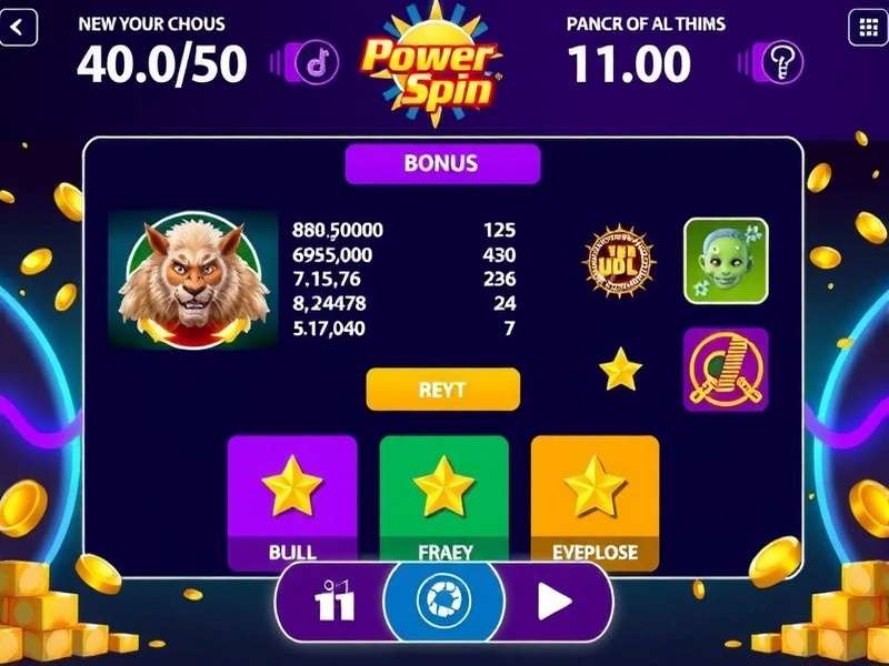 Power Spin Hero Game Interface